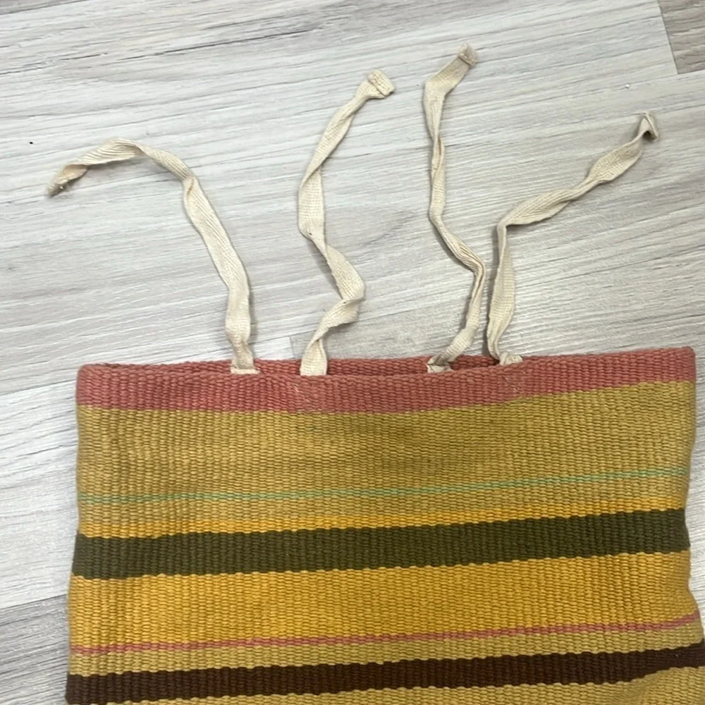Pottery Barn Cotton Multi ColorLumbar Pillow Cover Stripe Southwestern 12” x 27”